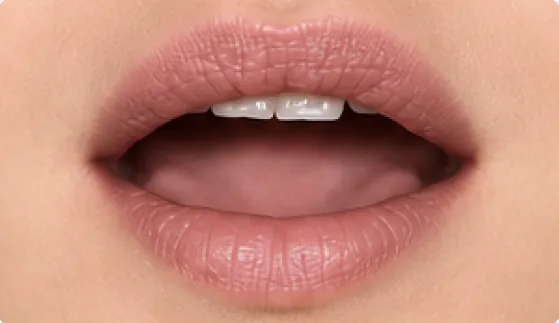 Mouth position for the French vowel [ø], as in peu, deux